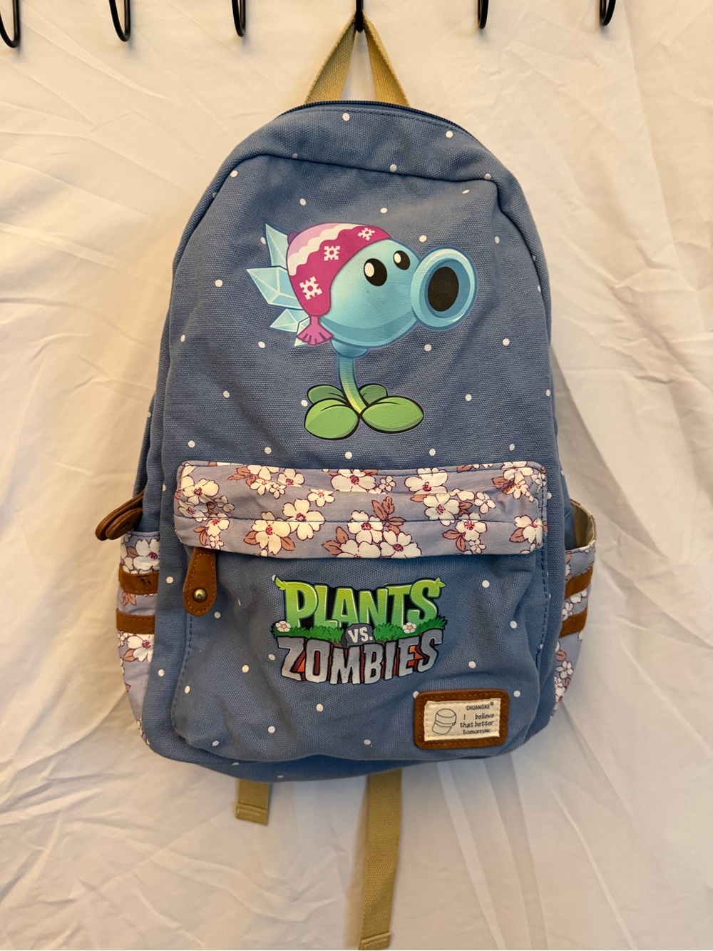 Kids Blue Floral Backpack